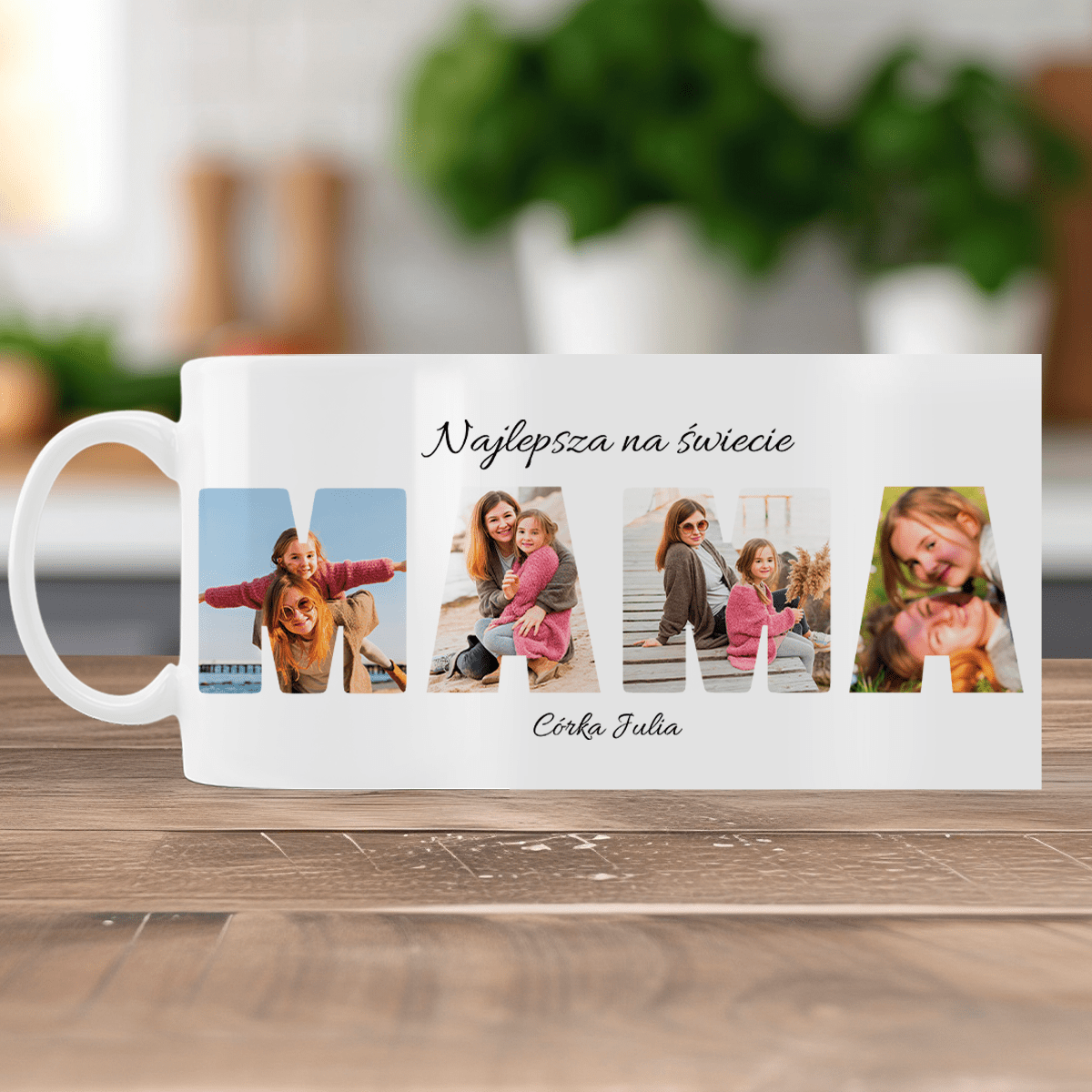 Najlepsza na świecie - 1x Kubek z nadrukiem, spersonalizowany prezent dla mamy - Adamell.pl