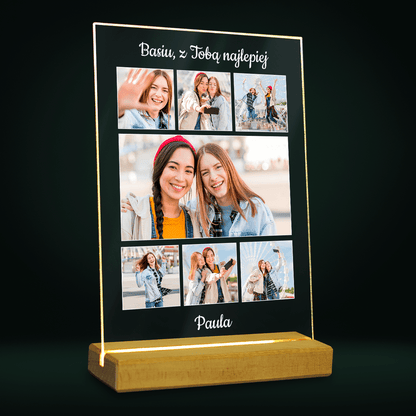 Najlepsza przyjaciółka - Druk na szkle, spersonalizowany prezent - Adamell.pl