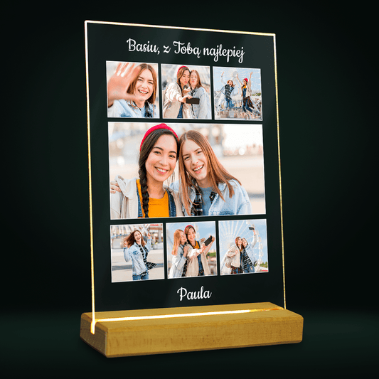 Najlepsza przyjaciółka - Druk na szkle, spersonalizowany prezent - Adamell.pl