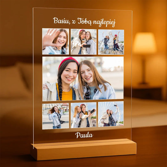 Najlepsza przyjaciółka - Druk na szkle, spersonalizowany prezent - Adamell.pl