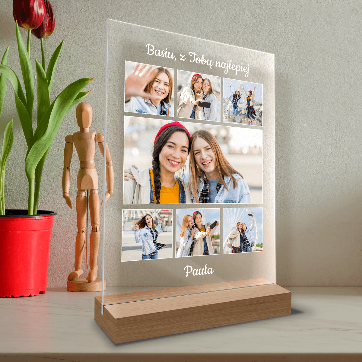 Najlepsza przyjaciółka - Druk na szkle, spersonalizowany prezent - Adamell.pl