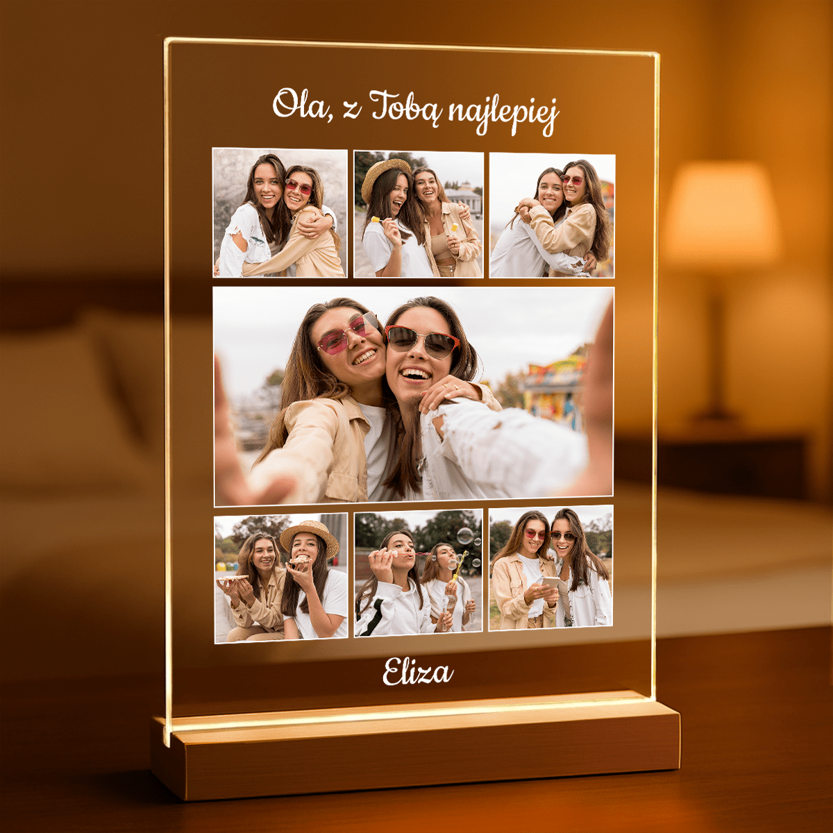 Najlepsza siostra - Druk na szkle, spersonalizowany prezent dla siostry - Adamell.pl