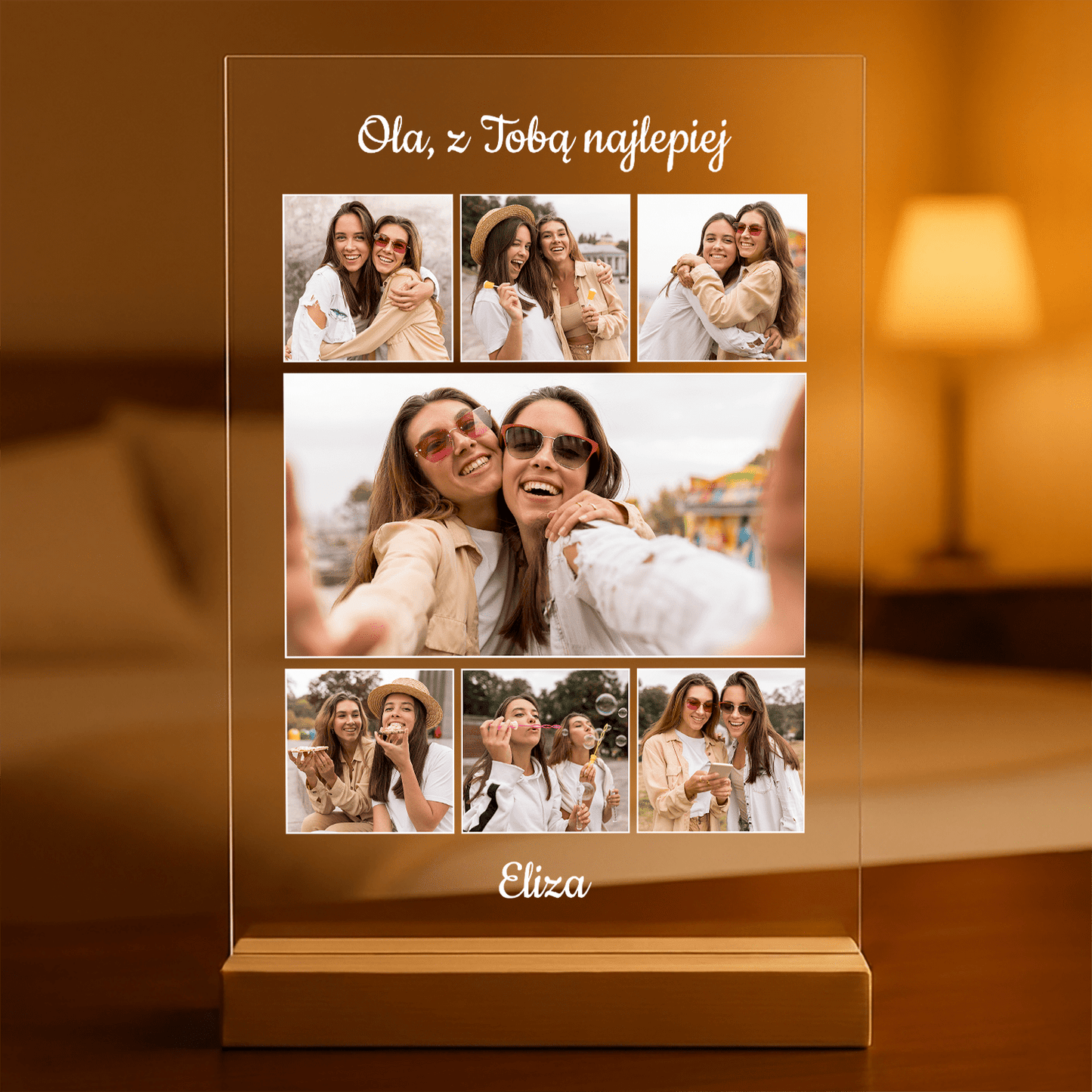 Najlepsza siostra - Druk na szkle, spersonalizowany prezent dla siostry - Adamell.pl