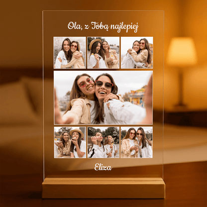 Najlepsza siostra - Druk na szkle, spersonalizowany prezent dla siostry - Adamell.pl