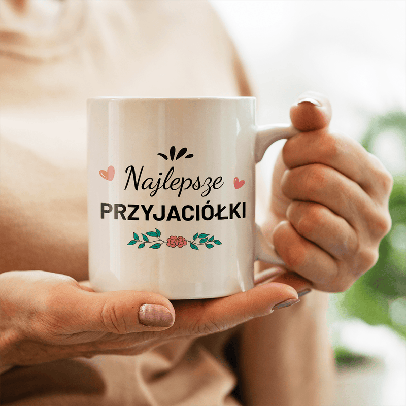 Najlepsze przyjaciółki - 1x Kubek z nadrukiem, spersonalizowany prezent dla przyjaciółki - Adamell.pl