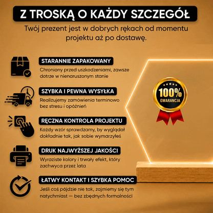 Najlepsze życzenia z serca - Druk na szkle, spersonalizowany prezent dla mamy - Adamell.pl