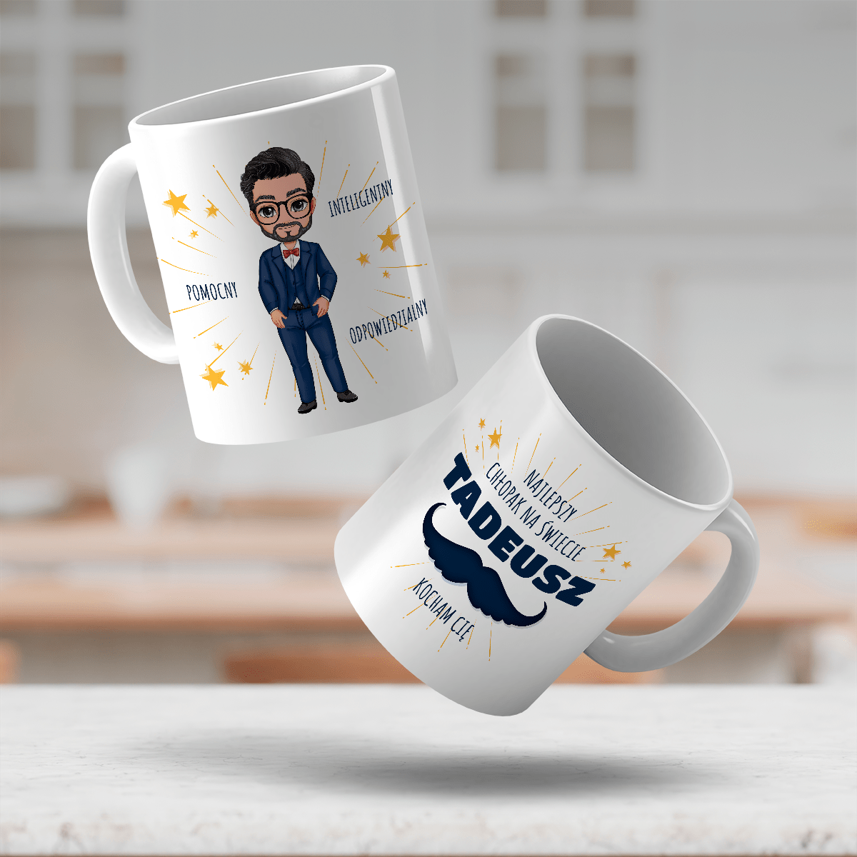Najlepszy chłopak Clipart - 1x Kubek z nadrukiem, spersonalizowany prezent dla niego - Adamell.pl