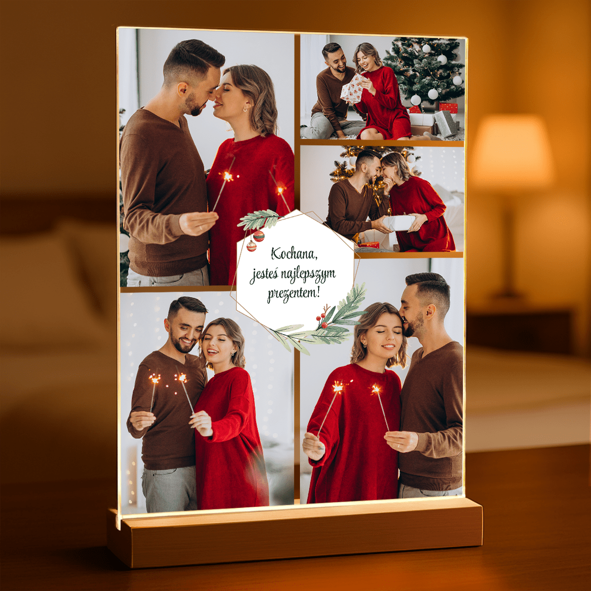 Najlepszy prezent świąteczny - Druk na szkle, spersonalizowany prezent dla dziewczyny - Adamell.pl