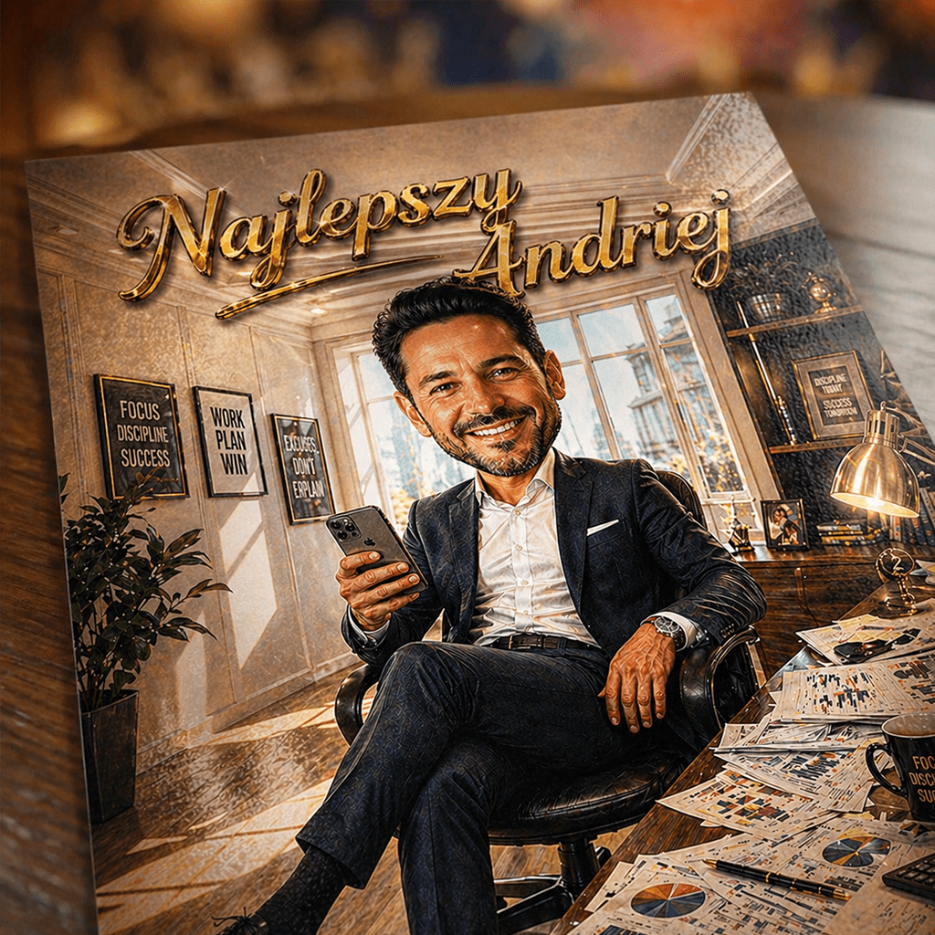 Najlepszy szef - plakat, spersonalizowany prezent dla szefa - Adamell.pl