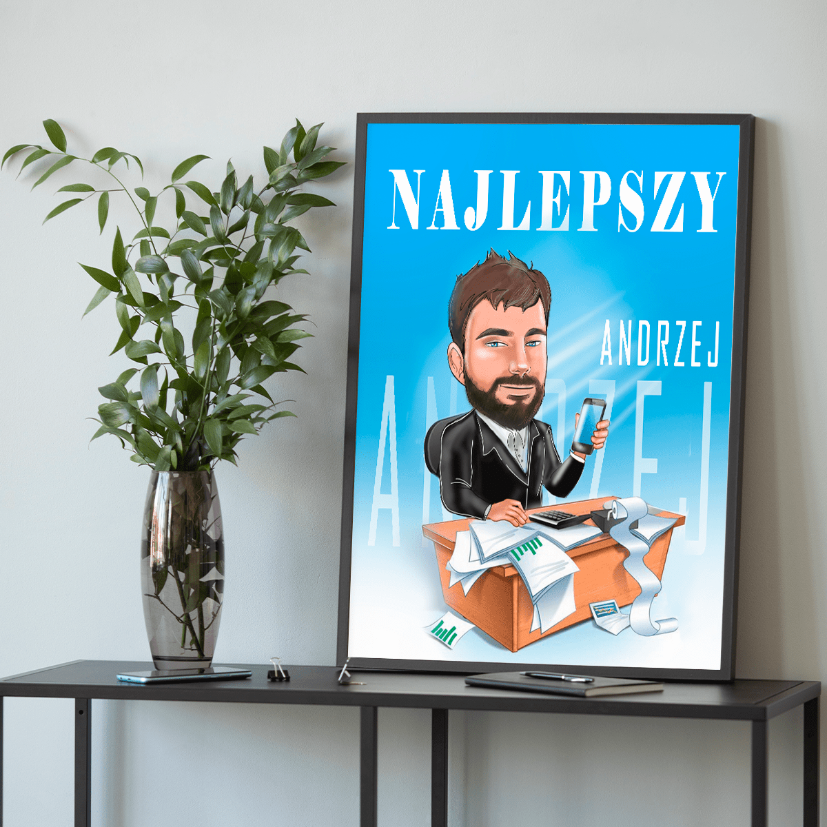 Najlepszy szef - plakat, spersonalizowany prezent dla szefa - Adamell.pl