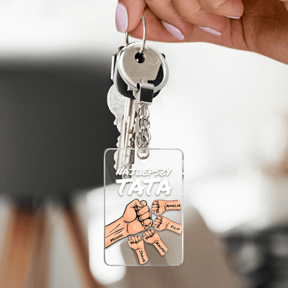 Najlepszy tata Clipart - brelok do kluczy, spersonalizowany prezent dla taty - Adamell.pl