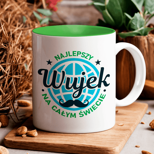 Najlepszy wujek na całym świecie - 1x Kubek z nadrukiem, spersonalizowany prezent dla wujka - Adamell.pl