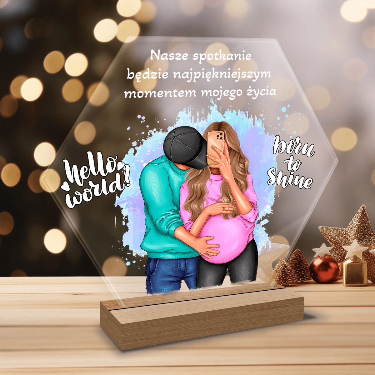 Najpiękniejszy dzień życia Clipart - Druk na szkle, spersonalizowany prezent dla mamy - Adamell.pl