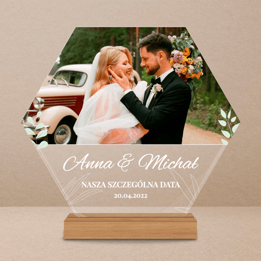 Najważniejsza dla nas data - Druk na szkle, spersonalizowany prezent dla pary - Adamell.pl