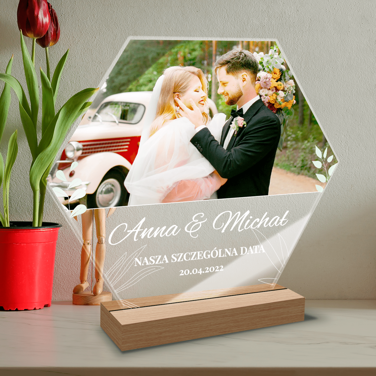 Najważniejsza dla nas data - Druk na szkle, spersonalizowany prezent dla pary - Adamell.pl