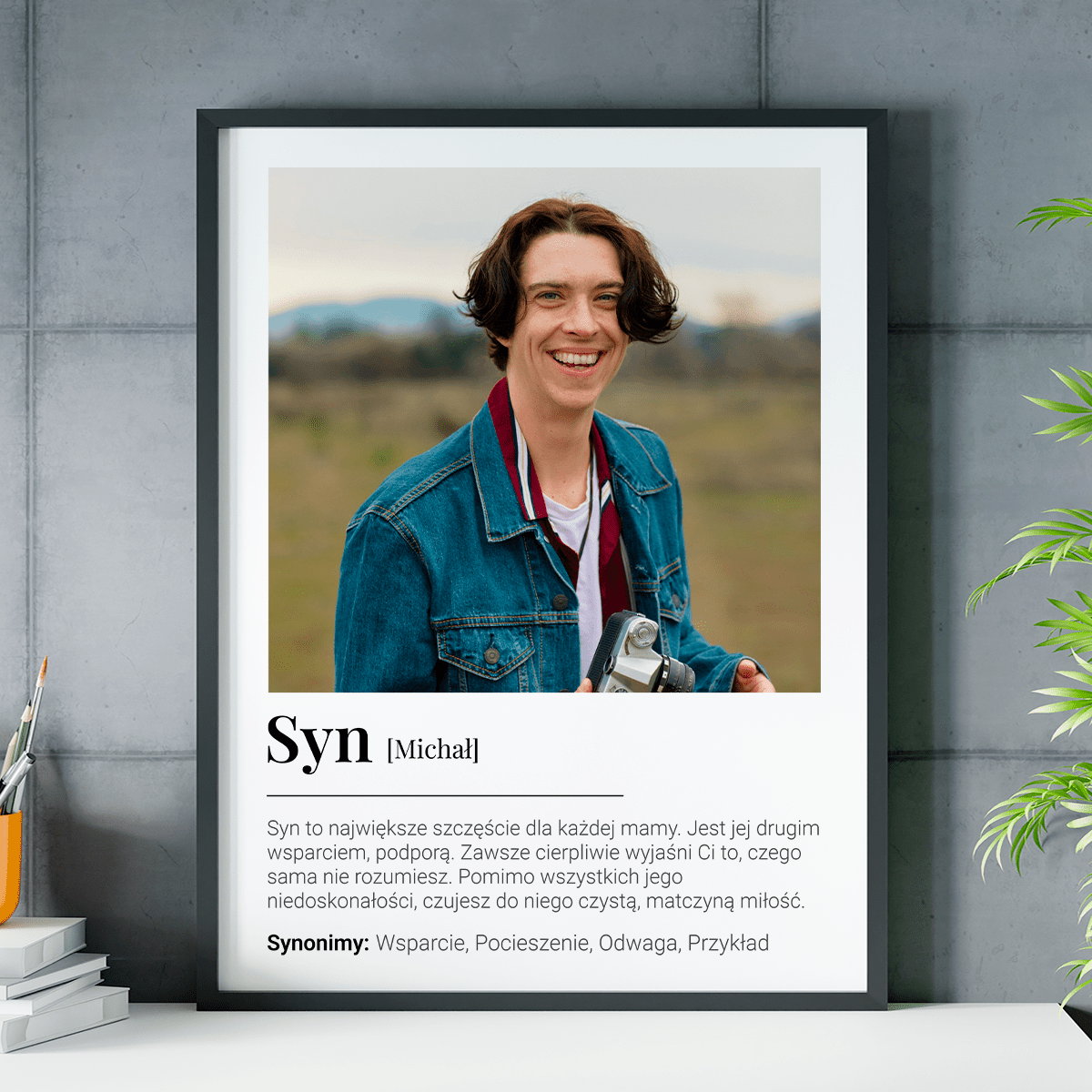 Największe szczęście matki - plakat, spersonalizowany prezent dla syna - Adamell.pl