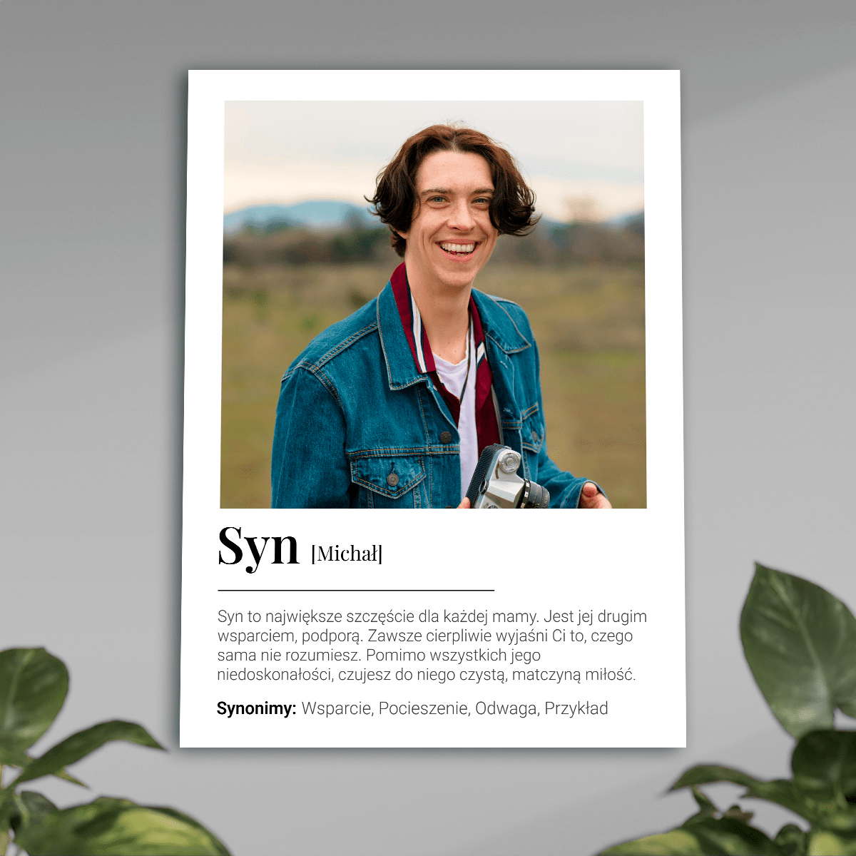 Największe szczęście matki - plakat, spersonalizowany prezent dla syna - Adamell.pl