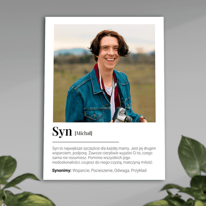 Największe szczęście matki - plakat, spersonalizowany prezent dla syna - Adamell.pl
