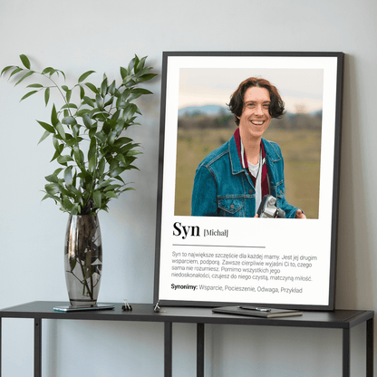 Największe szczęście matki - plakat, spersonalizowany prezent dla syna - Adamell.pl