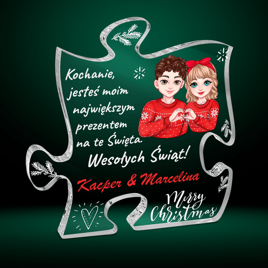 Największy prezent świąteczny - Druk na szkle - puzzel, spersonalizowany prezent dla chłopaka - Adamell.pl