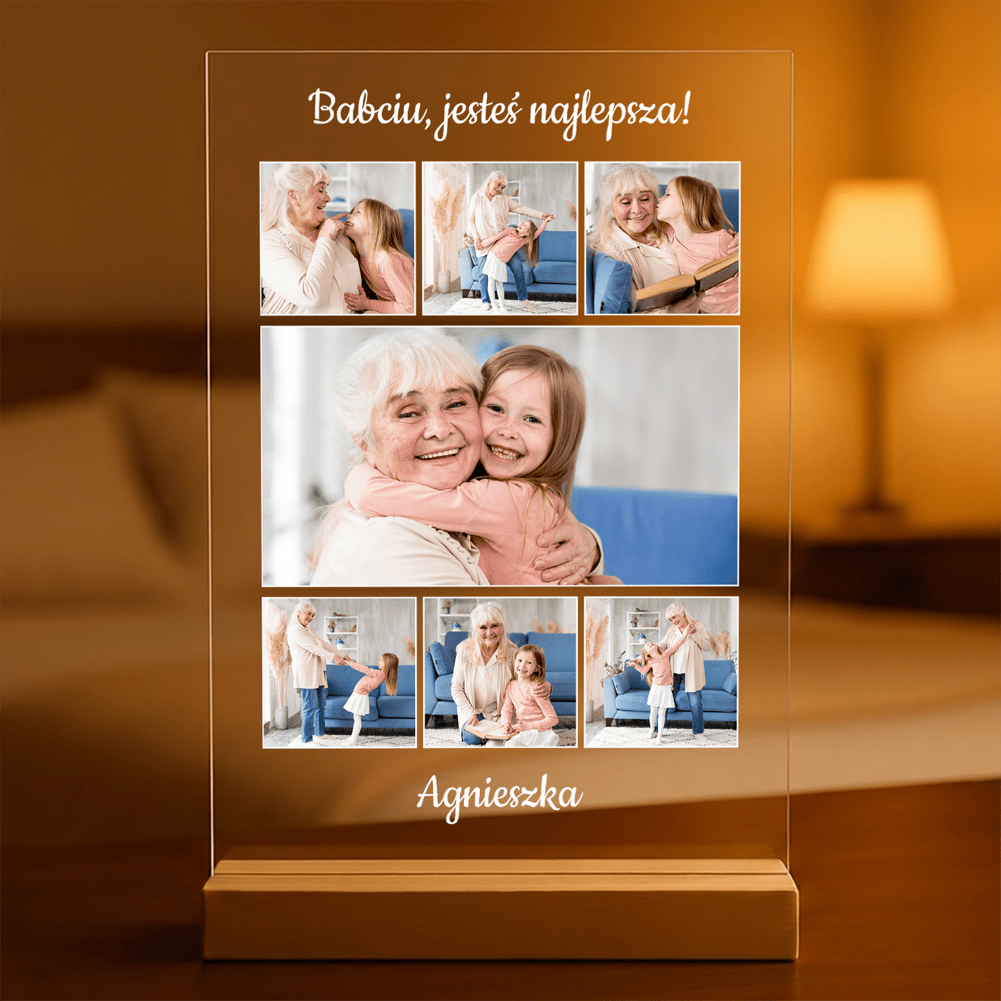 Najwspanialsza babcia - Druk na szkle, spersonalizowany prezent dla babci - Adamell.pl
