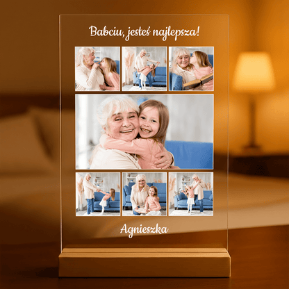 Najwspanialsza babcia - Druk na szkle, spersonalizowany prezent dla babci - Adamell.pl