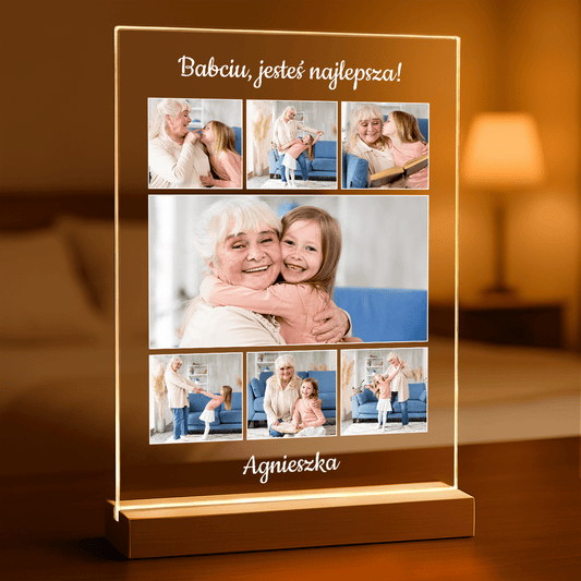Najwspanialsza babcia - Druk na szkle, spersonalizowany prezent dla babci - Adamell.pl
