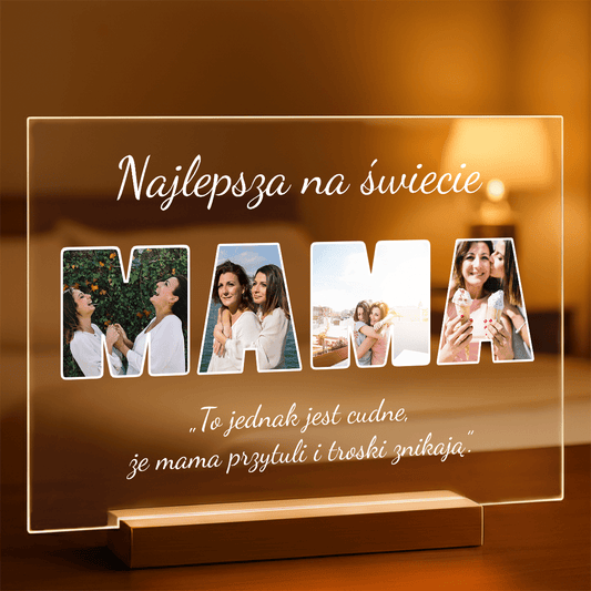 Najwspanialsza mama na świecie - Druk na szkle, spersonalizowany prezent dla mamy - Adamell.pl