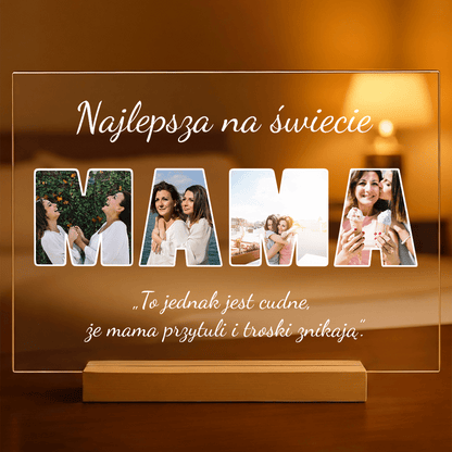 Najwspanialsza mama na świecie - Druk na szkle, spersonalizowany prezent dla mamy - Adamell.pl
