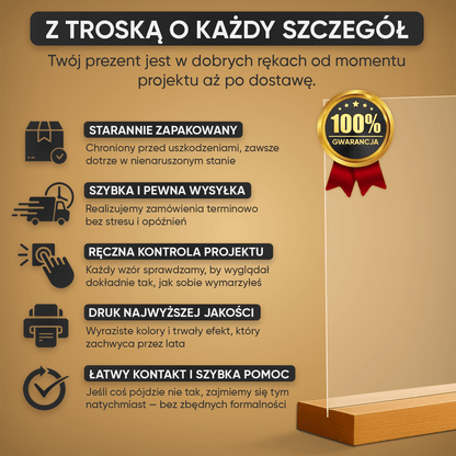 Najwspanialszy tata - Druk na szkle, spersonalizowany prezent dla taty - Adamell.pl