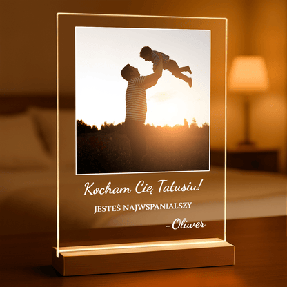 Najwspanialszy tata - Druk na szkle, spersonalizowany prezent dla taty - Adamell.pl