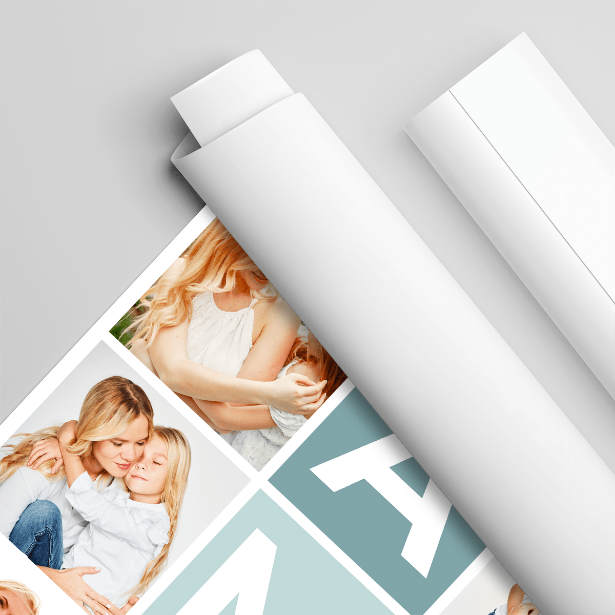 Napis MAMA + kolaż - plakat, spersonalizowany prezent dla mamy - Adamell.pl