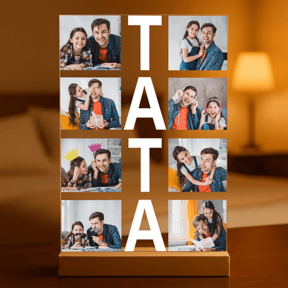 Napis TATA - Druk na szkle, spersonalizowany prezent dla taty - Adamell.pl