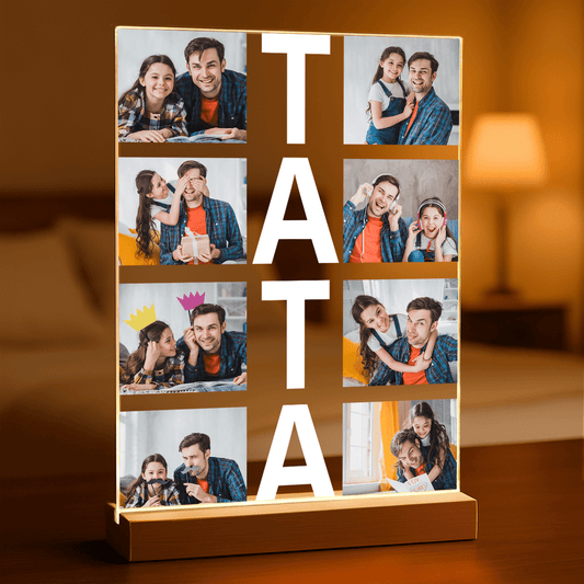 Napis TATA - Druk na szkle, spersonalizowany prezent dla taty - Adamell.pl