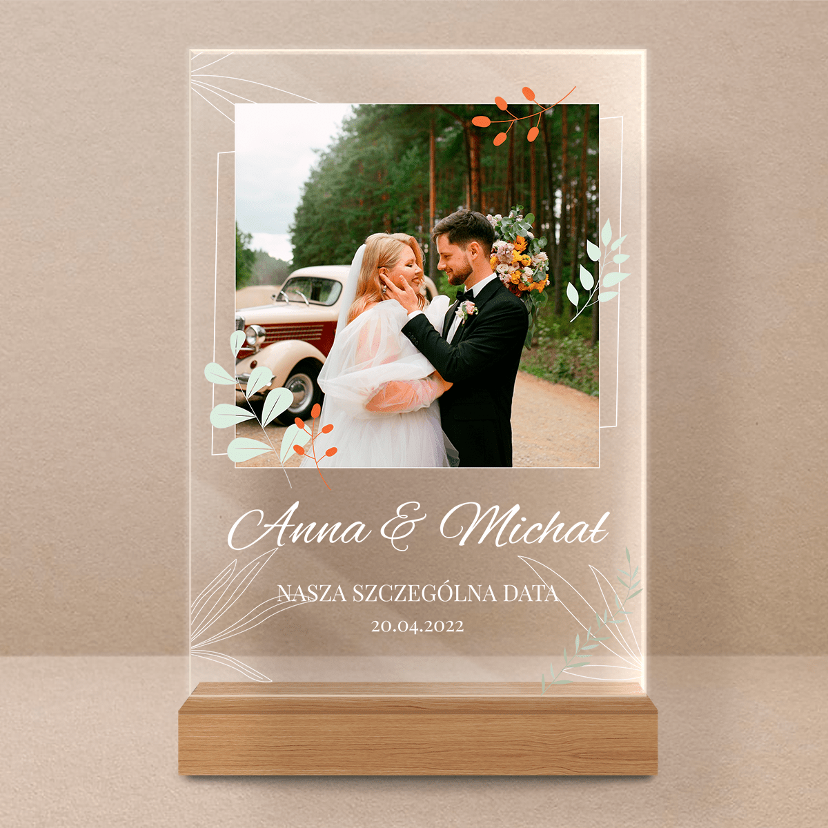 Nasz Dzień - Druk na szkle, spersonalizowany prezent dla pary - Adamell.pl