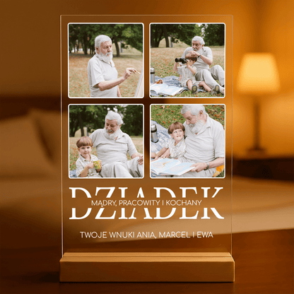 Nasz kochany dziadek - Druk na szkle, spersonalizowany prezent dla dziadka - Adamell.pl