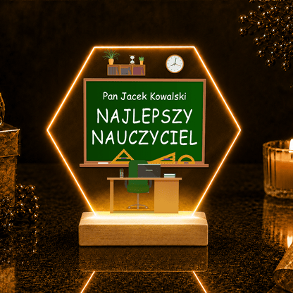 Nasz najlepszy nauczyciel - Druk na szkle, spersonalizowany prezent dla nauczyciela - Adamell.pl