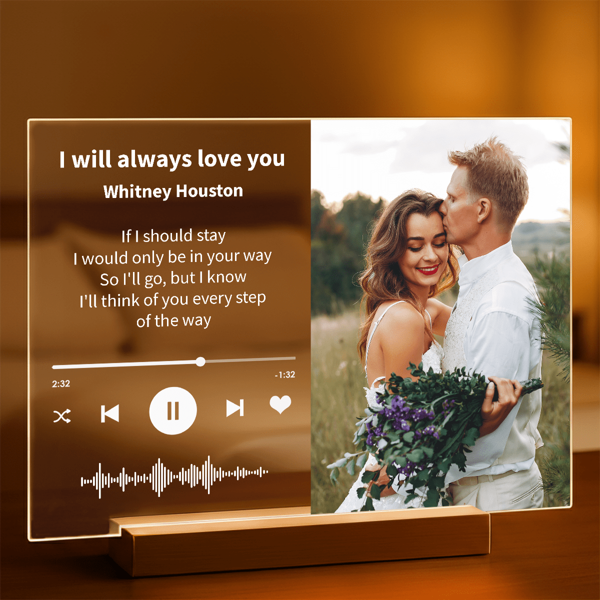 Nasz rok Spotify - Druk na szkle, spersonalizowany prezent dla pary - Adamell.pl