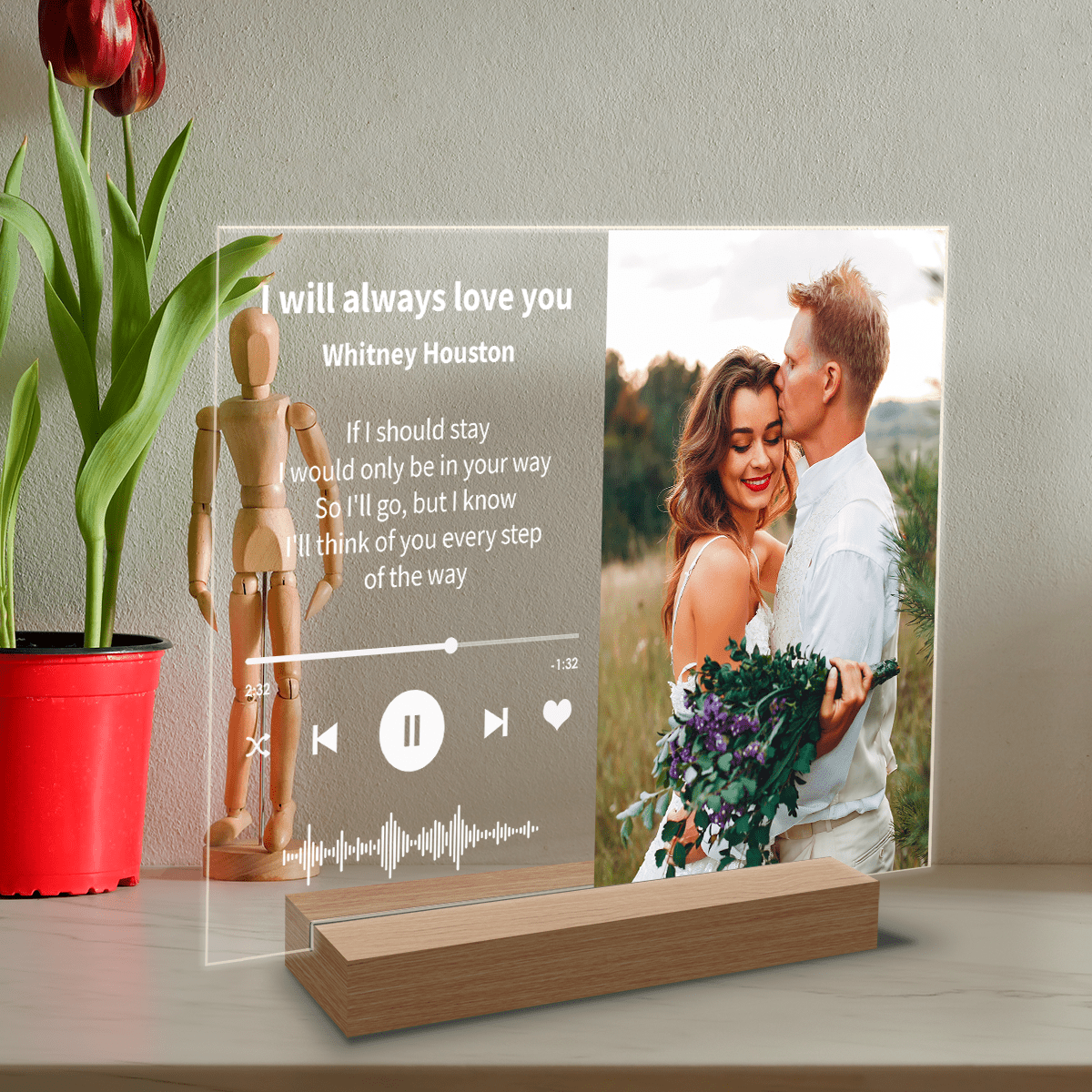 Nasz rok Spotify - Druk na szkle, spersonalizowany prezent dla pary - Adamell.pl
