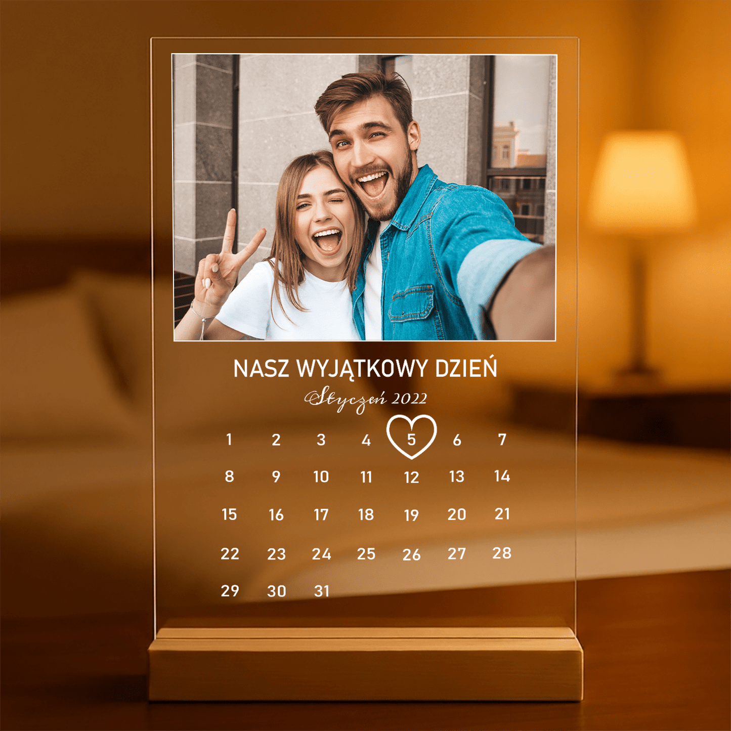 Nasz wyjątkowy dzień - Druk na szkle, spersonalizowany prezent - Adamell.pl