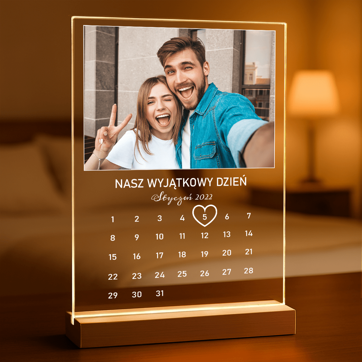 Nasz wyjątkowy dzień - Druk na szkle, spersonalizowany prezent - Adamell.pl