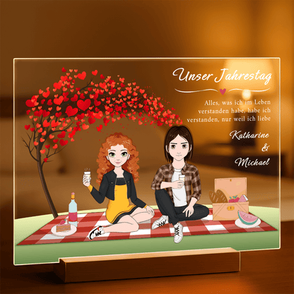 Nasza rocznica clipart - Druk na szkle, spersonalizowany prezent dla pary - Adamell.pl
