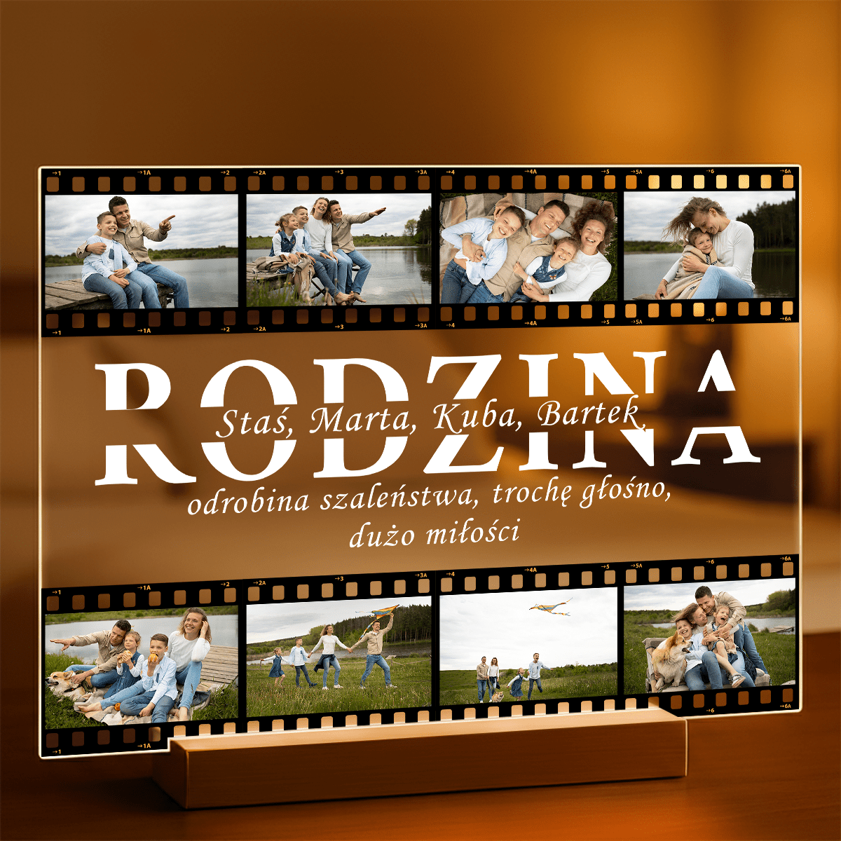Nasza wspaniała rodzina - Druk na szkle, spersonalizowany prezent dla rodziców - Adamell.pl