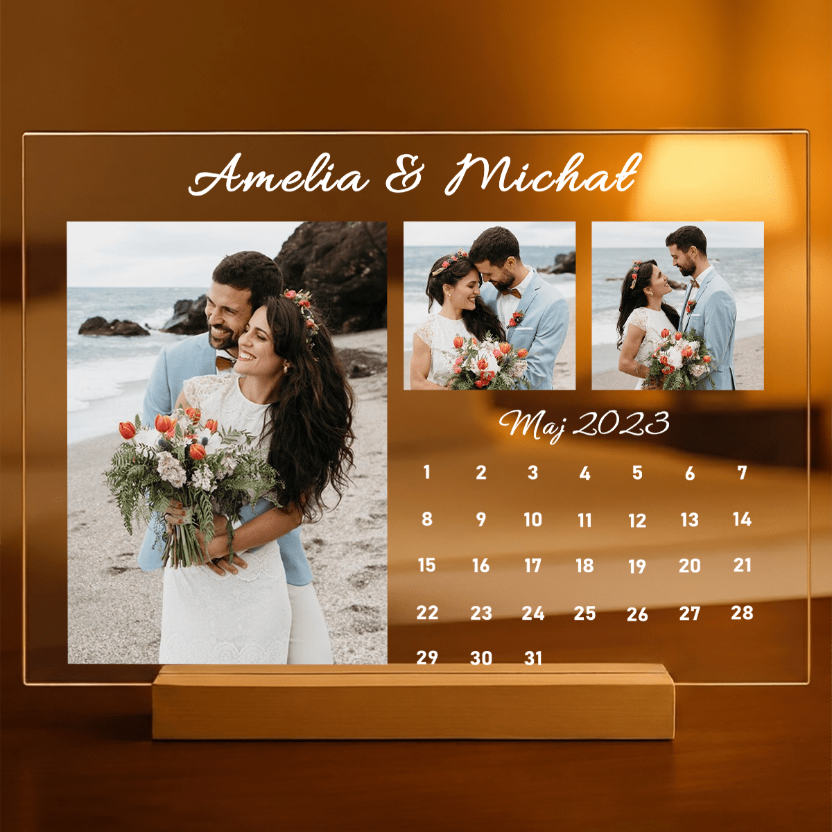 Nasza wyjątkowa data - Druk na szkle, spersonalizowany prezent dla pary - Adamell.pl