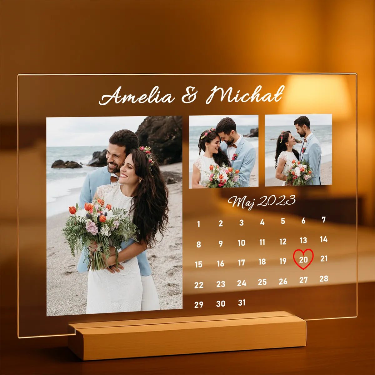 Nasza wyjątkowa data - Druk na szkle, spersonalizowany prezent dla pary - Adamell.pl