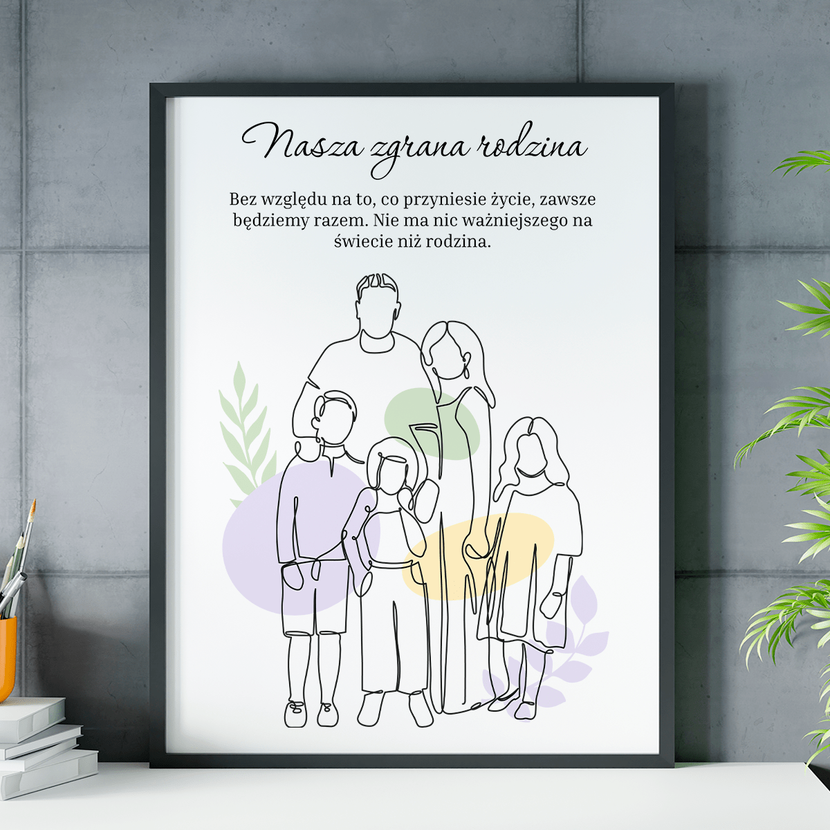 Nasza zgrana rodzina - plakat, spersonalizowany prezent dla rodziców - Adamell.pl
