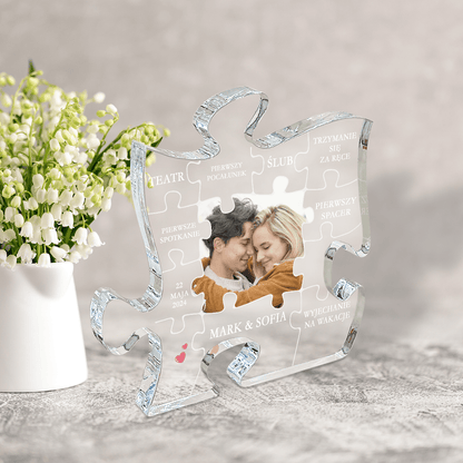 Nasze puzzle - Druk na szkle - puzzel, spersonalizowany prezent dla pary - Adamell.pl