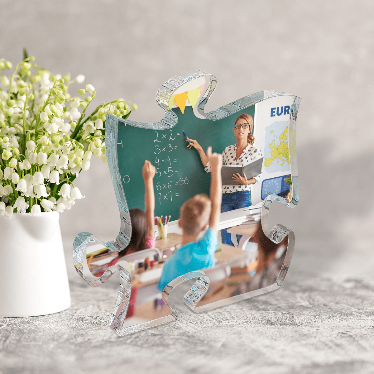 Nauczyciel fotografia - Druk na szkle - puzzel, spersonalizowany prezent dla nauczyciela - Adamell.pl