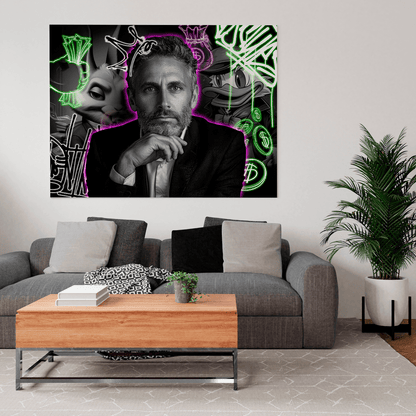 Neon effect - druk na płótnie, spersonalizowany prezent dla niego - Adamell.pl
