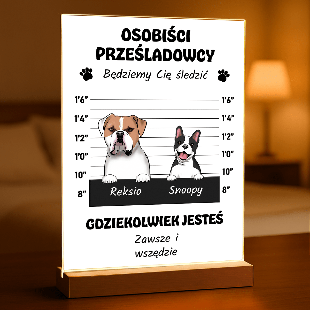 Osobiści prześladowcy - Druk na szkle, spersonalizowany prezent - Adamell.pl